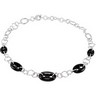 Genuine Onyx Marine Link Necklace Ref 734808