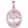 Genuine Morganite and Diamond Pendant Ref 596689
