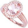 Genuine Morganite and Diamond Ring Ref 68513