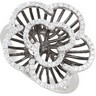 .33 CTW Diamond Flower Ring with Black Rhodium Plating Ref 383277