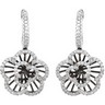 .5 CTW Diamond Flower Earrings with Black Rhodium Plating Ref 806160