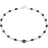 Genuine Onyx Marine Link 32 to 34 inch Necklace Ref 692069