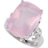 Genuine Rose Quartz Ring 18 x 13mm Ref 385812