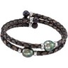 Tahitian and Freshwater Cultured Black Pearl Cuff Bracelet Ref 643898