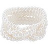 Silver Pearl Stretch Bracelets