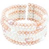 Freshwater Cultured White and Pink Pearl Cuff Bracelet Ref 247750