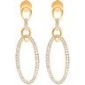.5 CTW Diamond Earrings with Rhodium Plating Ref 259786
