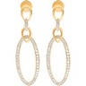 .5 CTW Diamond Earrings with Rhodium Plating Ref 259786