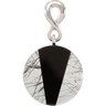 Genuine Tourmalinated Quartz and Onyx 16.5 inch Necklace Ref 916735