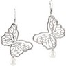 Freshwater Cultured Pearl Interchangeable Butterfly Earrings Ref 758630