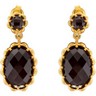 Genuine Checkerboard Smoky Quartz Earrings Ref 346811
