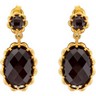 Genuine Checkerboard Smoky Quartz Earrings Ref 346811