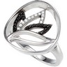Genuine Black Spinel and Diamond Ring Ref 111983