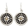 Two Tone Fashion Earrings 18.00 x 15.25mm Ref 546631