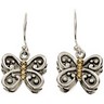 Two Tone Fashion Earrings 12 x 13mm Ref 565341