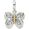 Two Tone Fashion Charm 12 x 13mm Ref 482098