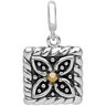 Two Tone Fashion Charm 13 x 13mm Ref 972244