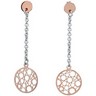 Rose Gold Plated Sterling Silver Fashion Earrings with Backs Ref 358503