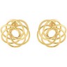 14K Gold Clad Sterling Silver Knot Earrings Ref 964286
