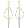 14K Gold and Sterling Silver Earrings Ref 910679