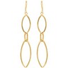 14K Gold Clad Sterling Silver Earrings Ref 525188