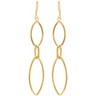 14K Gold Clad Sterling Silver Earrings Ref 525188