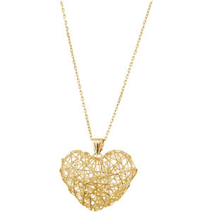 Wire Heart Necklace Ref 879640 Stuller 84893