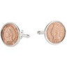Sterling Silver Cufflinks Set with Indian Head Pennies Ref 851358
