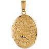Oval Locket with Floral Pattern Ref 609378