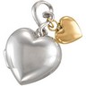 Heart Locket with 14KY Heart Dangle Ref 563211