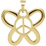 Butterfly Shaped Peace Sign Pendant Ref 177721