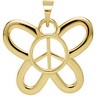 Butterfly Shaped Peace Sign Pendant Ref 177721