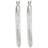 Round Knife Edge Tube Style Hoop Earrings Ref 526946