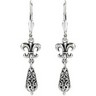 Fleur De Lis and Filigree Design Earrings Ref 153784