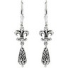 Fleur De Lis and Filigree Design Earrings Ref 153784