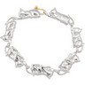 Sterling Silver Cat Bracelet Ref 395151