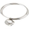 Triple Bangle Bracelet with Wavy Circle Charm Ref 513688