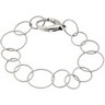 Oxidized Sterling Silver Link Bracelet Ref 505171