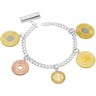 5 Coin Subway Token Sterling Silver Bracelet Ref 246406