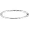 4mm Twisted Design Hinged Bangle Bracelet Ref 637612