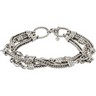 Sterling Silver Multi Strand Wheat 7 inch Bracelet Ref 826398