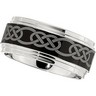 10.0mm Dura Cobalt Band with Black Laser Celtic Knot Pattern Ref 278086