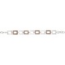 Stainless Steel Square Link Bracelet Ref 532466