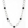 Stainless Steel and Black Onyx Necklace Ref 210144