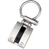 Stainless Steel Key Ring with Black Immerse Plating Ref 254792