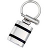 Stainless Steel Key Ring with Black Enamel Ref 952466