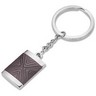 Stainless Steel Wood Pattern Key Ring Ref 524495