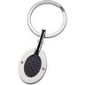 Stainless Steel Oval Key Ring with Carbon Fiber Ref 116080