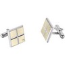 Stainless Steel and 18kt Yellow Cuff Links Ref 223475