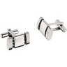 Stainless Steel Cuff Links with Enamel Cable Ref 298128